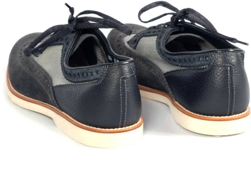 Scarpa uomo Santoni Derby rondine blu notte, scarpa stringata bassa in moda uomo, modello elegante e raffinato