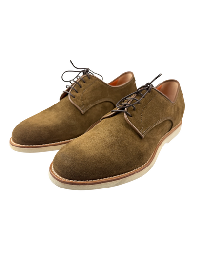 Scarpa uomo Santoni Derby scamosciate, scarpe stringate basse in elegante design, ideali per un look sofisticato e casual