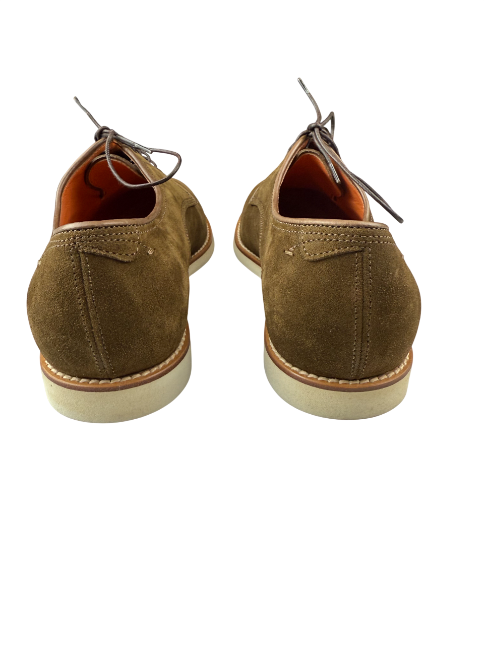 Scarpa uomo Santoni Derby in scamosciato, scarpe stringate basse eleganti e di alta qualità per la moda maschile.