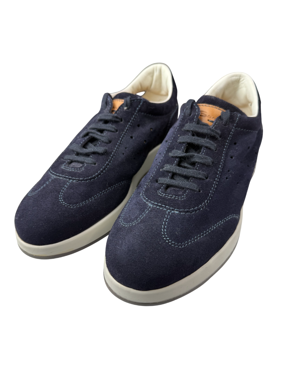 Scarpa da uomo Santoni sneaker casual in pelle, modello sportivo con design elegante e dettagli moderni, vista frontale.