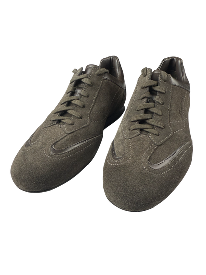Scarpa uomo Santoni sneaker casual in tela bianca con dettagli in pelle e suola in gomma, stile moderno e confortevole