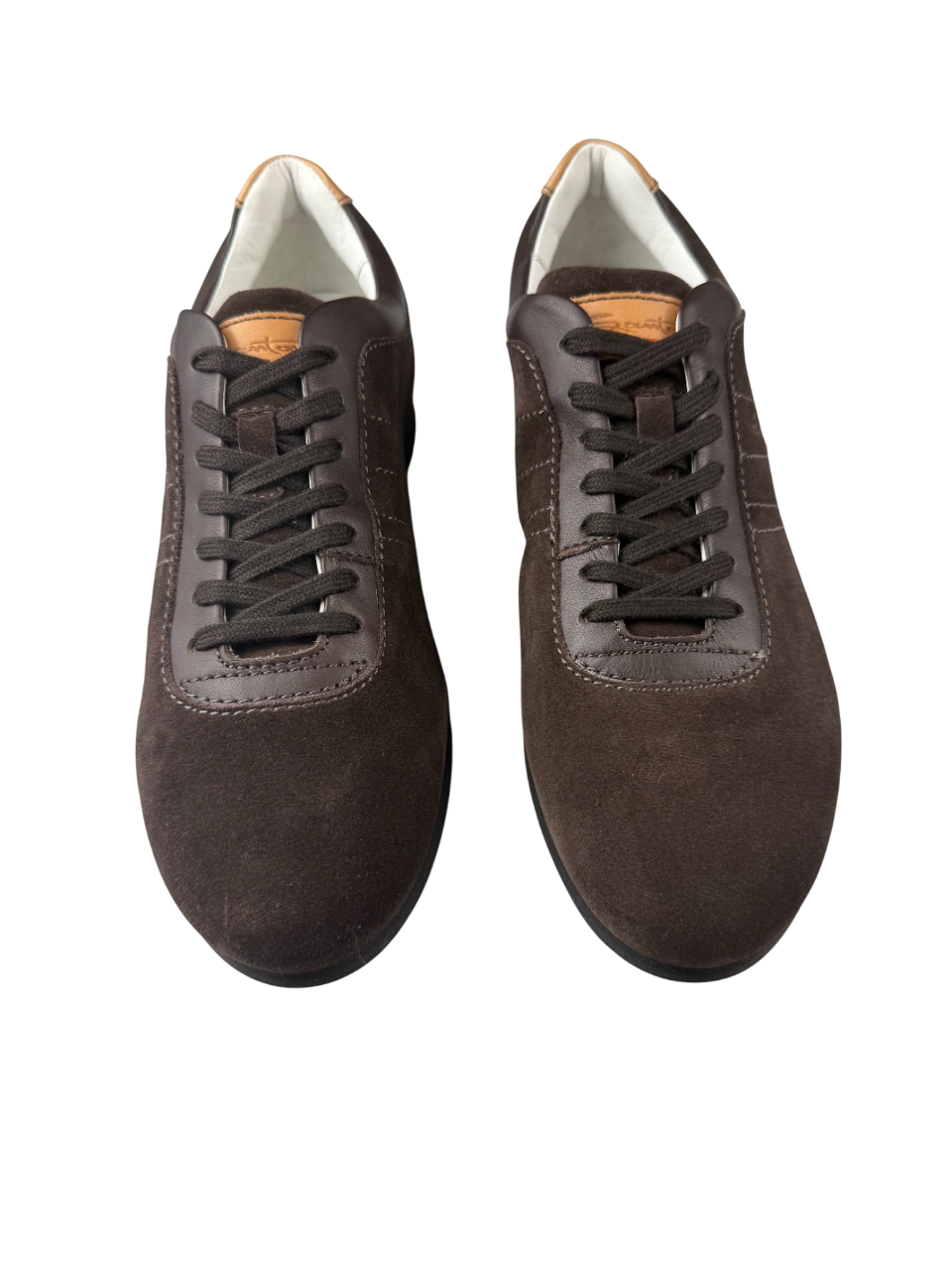 Scarpa sneaker casual uomo Santoni, tomaia in pelle colorata, suola bianca e design elegante, ideale per look quotidiani.