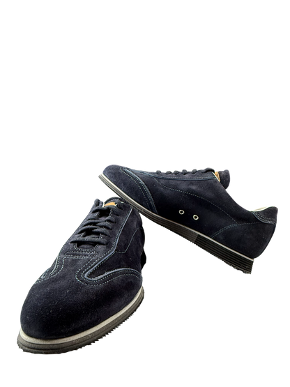 Scarpa casual uomo Santoni sneaker in bianco con dettagli in pelle e suola in gomma, stile moderno e versatile.
