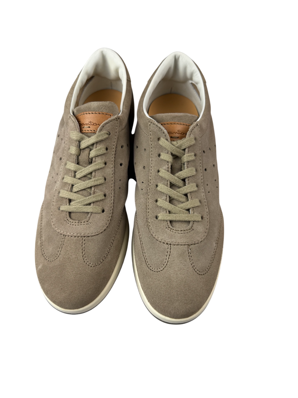 Scarpa uomo Santoni sneaker casual in pelle bianca con suola sportiva, stile elegante e confortevole.
