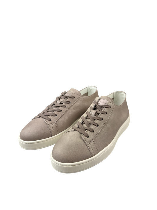 Scarpa uomo Santoni in pelle, sneaker casual in stile moda, con suola bianca e design elegante.