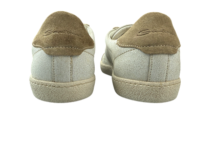 Scarpa uomo Santoni sneaker casual in pelle, stile moderno con suola bianca, perfetta per look informali e di tendenza.