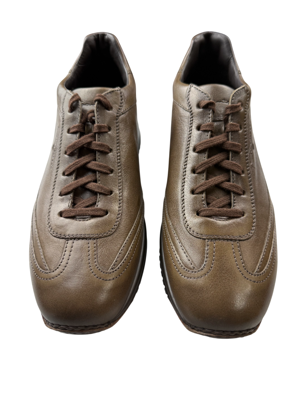 Scarpa sneaker casual da uomo Santoni, modello moda, in pelle, con design elegante e comodo, vista laterale.