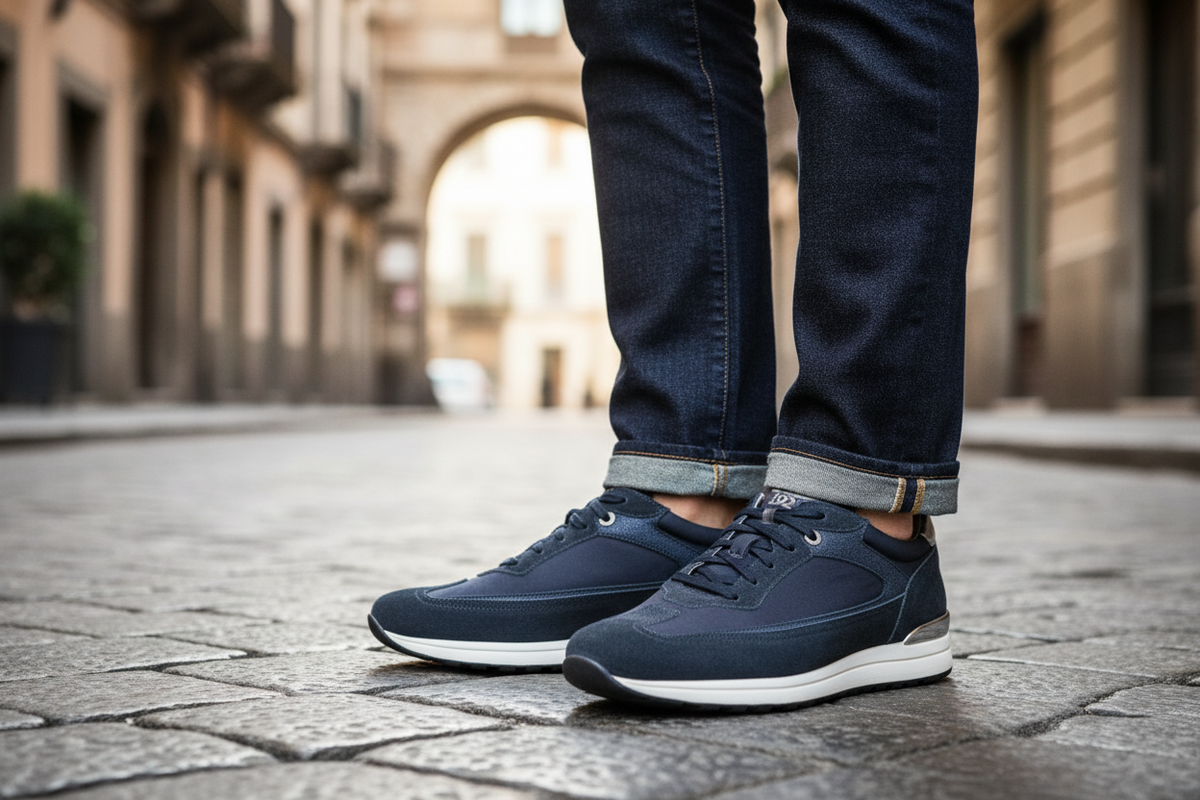 Scarpa uomo Santoni sneaker casual in pelle, design elegante e moderno, con dettagli raffinati e suola resistente.