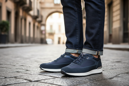 Scarpa uomo Santoni sneaker casual in pelle, design elegante e moderno, con dettagli raffinati e suola resistente.