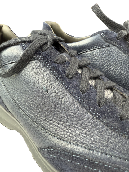 Scarpa uomo Santoni Sneaker blu notte, sneaker casual in pelle con dettagli eleganti, comoda e di stile.