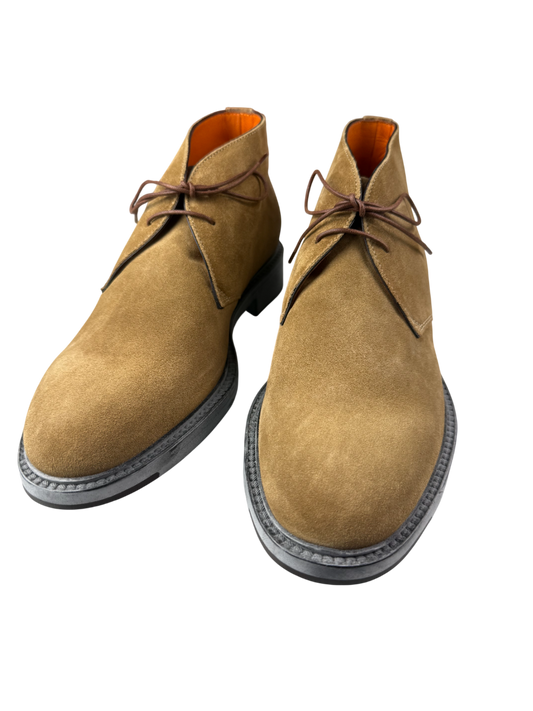 Scarpa uomo Santoni polacchine in pelle, stile moda, stivali eleganti e di alta qualità, ideali per look sofisticati.