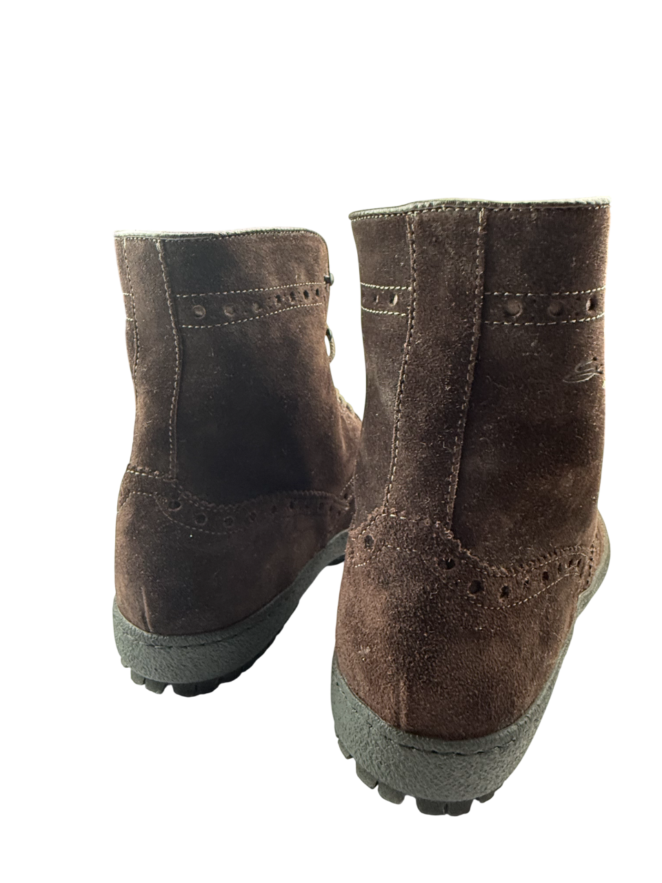 Stivaletti stringati da uomo Santoni, calzature di moda con dettagli eleganti e stile sofisticato, visibili in primo piano.