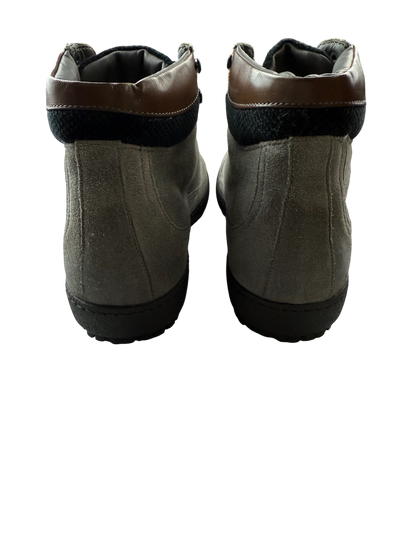 Scarpa uomo Santoni scarponcino stringato in pelle, stile moda uomo, stivali eleganti e di alta qualità.