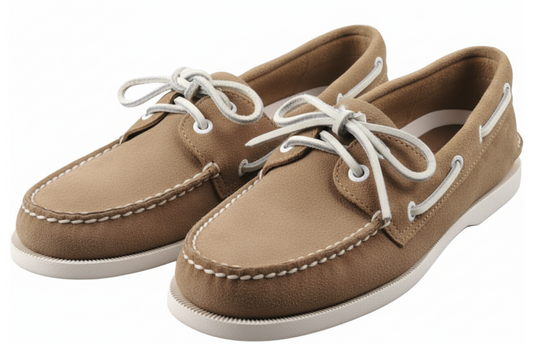Sperry Men's Moccasin Shoe - A/O 2-EYE Suede Tan - Brown