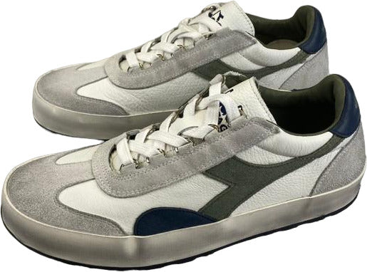 Scarpa uomo sneakers - Diadora Heritage - B.ORIGINAL H LEATHER DIRTY - Colore Green oil
