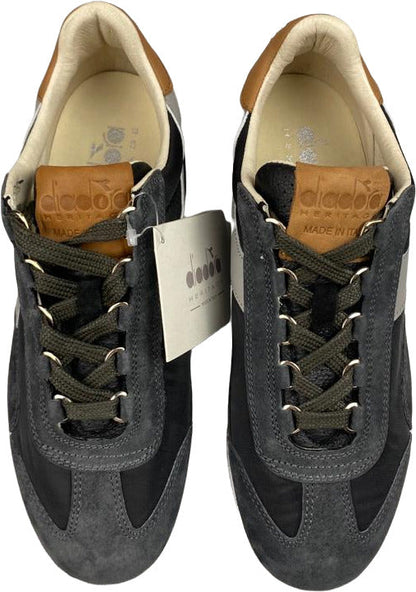 Scarpa uomo sportiva - Diadora Heritage - Equipe ITA - Nero/grigio
