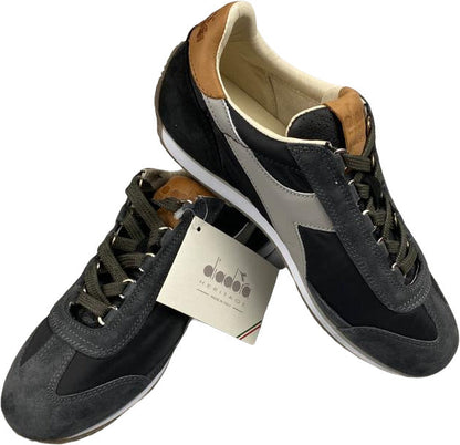 Scarpa uomo sportiva - Diadora Heritage - Equipe ITA - Nero/grigio