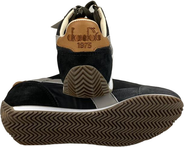 Scarpa uomo sportiva - Diadora Heritage - Equipe ITA - Nero/grigio