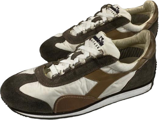 Men's sports shoes - Diadora Heritage - EQUIPE NYL SW WAXED - Color Brown/white/beige