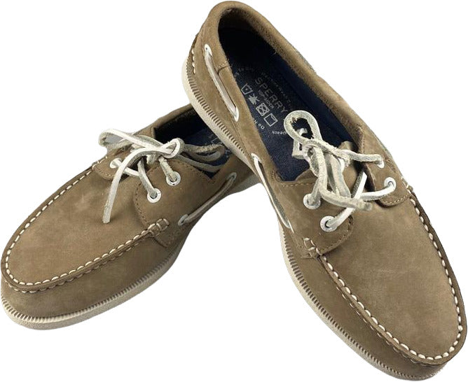 Mocassino uomo Sperry A/O 2-EYE in taupe, scarpa loafer elegante in stile casual, lavabile e confortevole.
