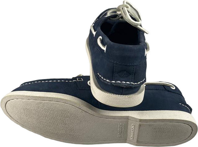 Scarpa mocassino uomo Sperry A/O 2 Eye Washable in blu, modello loafer in pelle con suola resistente e stile classico.