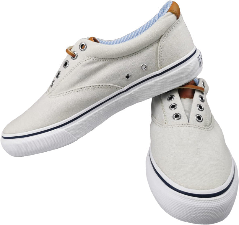 Sneaker casual uomo Sperry Striper CVO Chamb in verde con dettagli bianchi, suola in gomma e design sportivo.