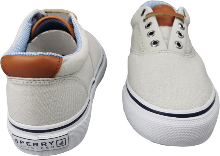 Sneaker casual Sperry uomo Striper CVO Chamb in verde, con suola bianca e design sportivo, vista frontale.