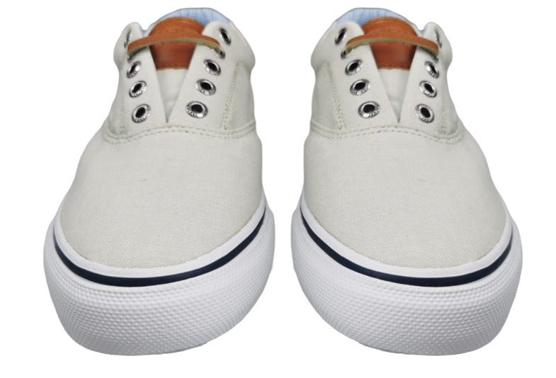 Scarpa uomo Sperry Sneakers Striper CVO Chamb verdi, sneakers casual sportive con tomaia in tessuto e suola bianca.