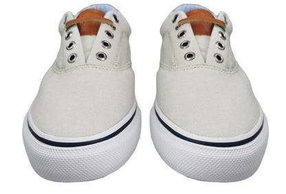 Scarpa uomo Sperry Sneakers Striper CVO Chamb verdi, sneakers casual sportive con tomaia in tessuto e suola bianca.