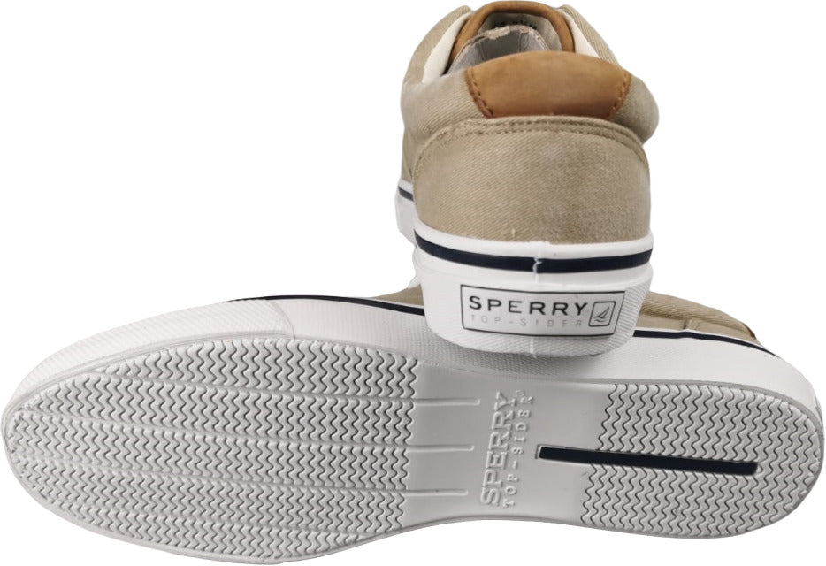 Sneaker casual Sperry Uomo Striper CVO Chino in canvas beige, con suola bianca e design classico per uso quotidiano.