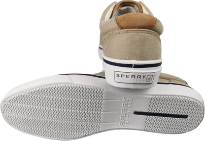 Sneaker casual Sperry Uomo Striper CVO Chino in canvas beige, con suola bianca e design classico per uso quotidiano.