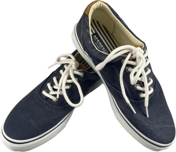 Scarpa uomo Sperry Striper LL CVO Navy Vintage, sneaker casual nautiche in blu navy con dettagli vintage.