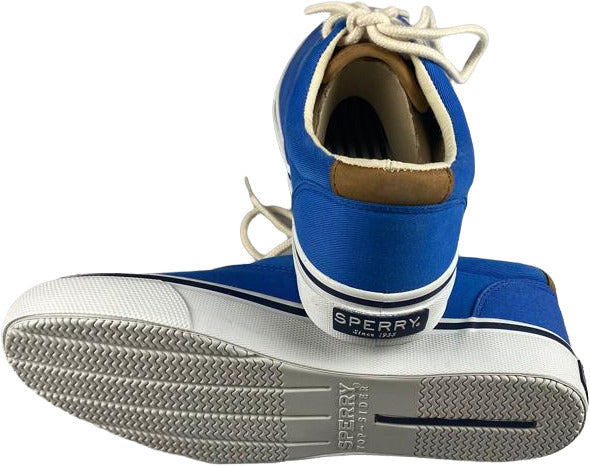 Scarpa da uomo Sperry Sneakers Striper LL CVO in blu, sneaker casual sportiva con suola bianca e design moderno.