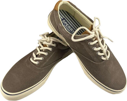 Scarpa uomo Sperry Sneakers Striper LL CVO in color cioccolato, sneaker casual in stile moda uomo.