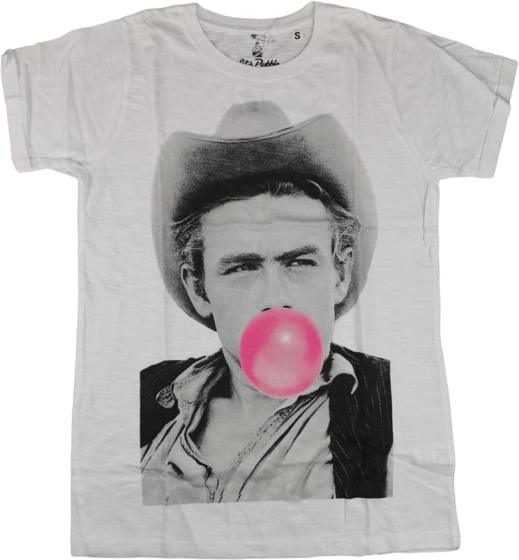 T-Shirt Uomo Let's Bubble Stampa Personaggi Bianco - Streetwear Italiano