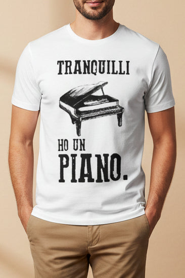 T-Shirt - Let's Bubble - Don't worry, I have a plan Print - White color