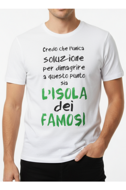 T-Shirt uomo Let's Bubble Isola dei Famosi bianco