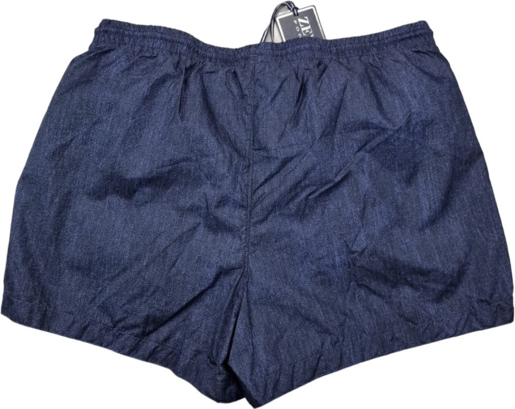 Boxer mare uomo Zeybra Portofino 1962 in fantasia blu notte, morbido tessuto, ideale per mare e piscina.