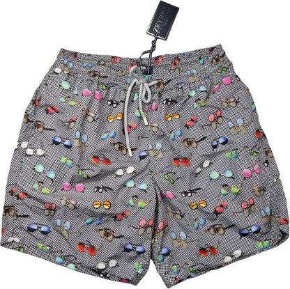 Boxer mare uomo Zeybra Portofino 1962 con fantasia colorata, ideale per mare e piscina, in tessuto leggero e confortevole.